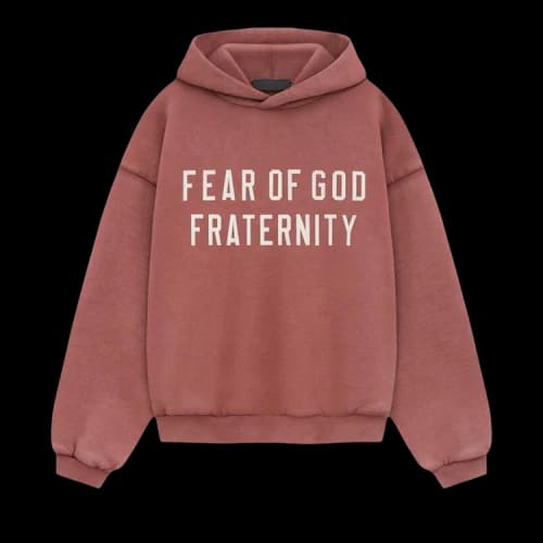 Fear of God Essentials Kids Heavy Fleece Hoodie Crimson