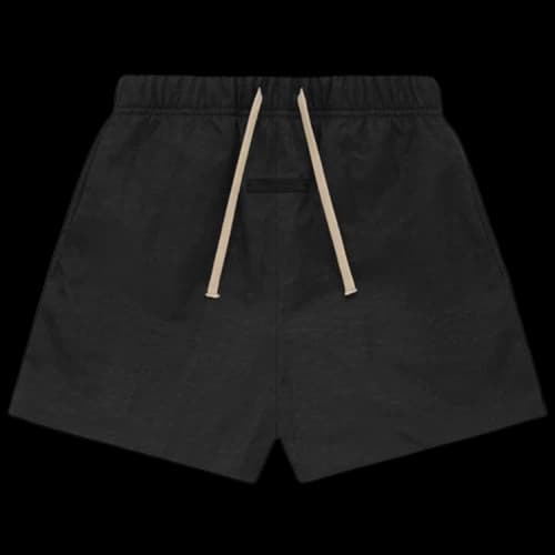 Fear of God Essentials Kids Textured Nylon Soccer Short Black