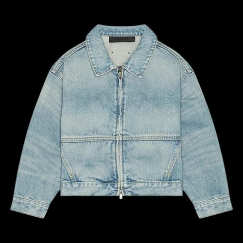 Fear of God Essentials Kids Denim Trucker Jacket Vintage Blue