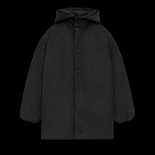 Fear of God Essentials Kids Textured Nylon Hooded Coaches Jacket Black