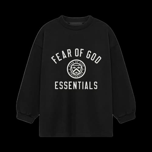 Fear of God Essentials Kids Jersey Long-Sleeve Tee 'Black'