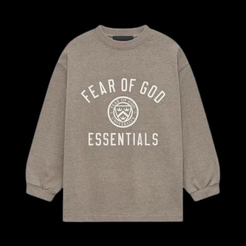 Fear of God Essentials Kids Jersey Long-Sleeve Tee 'Heather Grey'