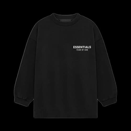 Fear of God Essentials Kids Jersey Long-Sleeve Tee 'Black'