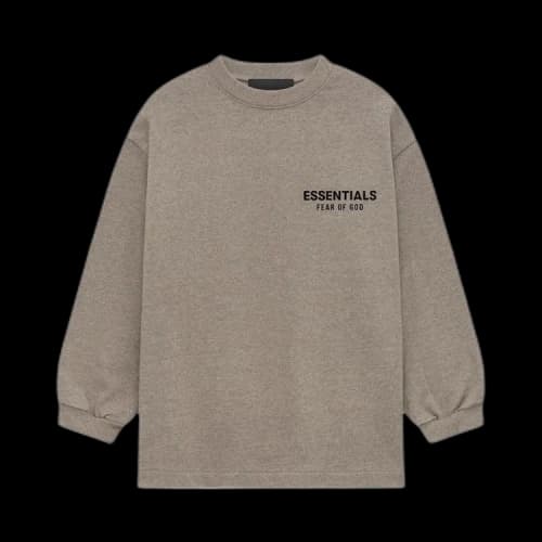 Fear of God Essentials Kids Jersey Long-Sleeve Tee 'Heather Grey'