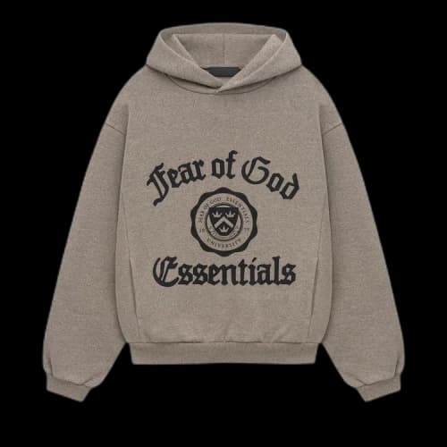 Fear of God Essentials Kids Heavy Fleece Vintage Shrunken Hoodie 'Heather Grey'