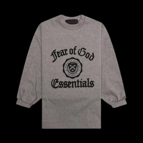 Fear of God Essentials Kids Heavy Longsleeve Tee Heather Gray