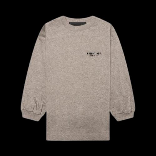 Fear of God Essentials Kids Jersey Long Sleeve Tee Heather Gray