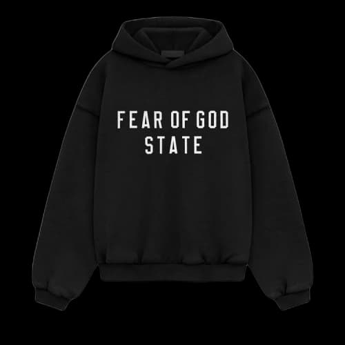 Fear of God Essentials Kids Heavy Fleece Hoodie (FW24) Black