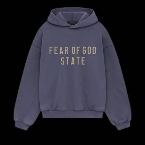 Fear of God Essentials Kids Heavy Fleece Hoodie Marine