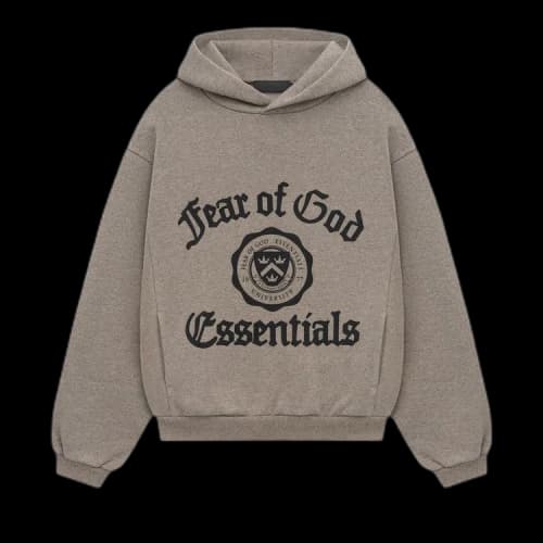 Fear of God Essentials Kids Heavy Fleece Vintage Shrunken Hoodie Heather Gray