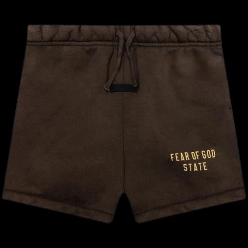 Fear of God Essentials Kids Heavy Fleece Soccer Short Brown