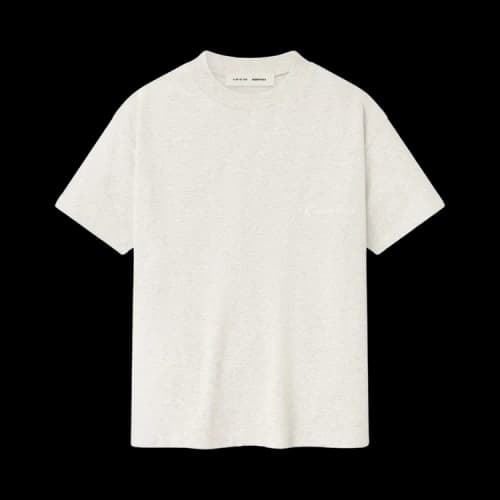 Fear of God Essentials Kids Embroidered Classic Short Sleeve Tee Oatmeal Heather