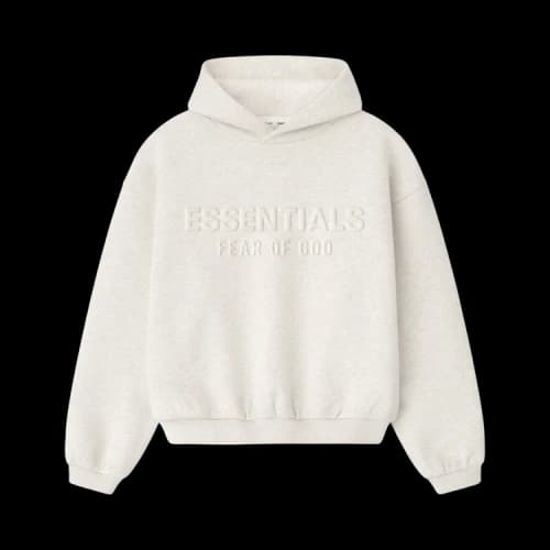 Fear of God Essentials Kids Embossed Classic Hoodie Oatmeal Heather