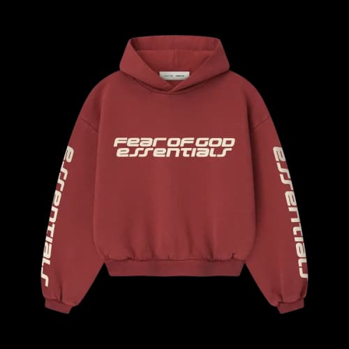 Fear of God Essentials Kids Classic Hoodie Crimson