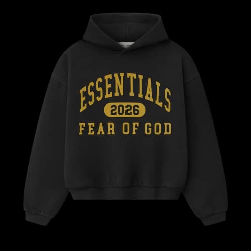 Fear of God Essentials Classic Hoodie 'Vintage Black'