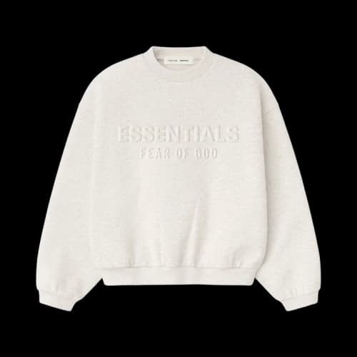 Fear of God Essentials Kids Embossed Classic Crewneck Sweatshirt Oatmeal Heather