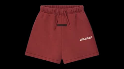 Fear of God Essentials Kids Heavy Fleece Classic Sweatshort Crimson