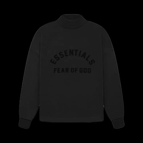 Fear of God Essentials Kids Long Sleeve Tee 'Black'