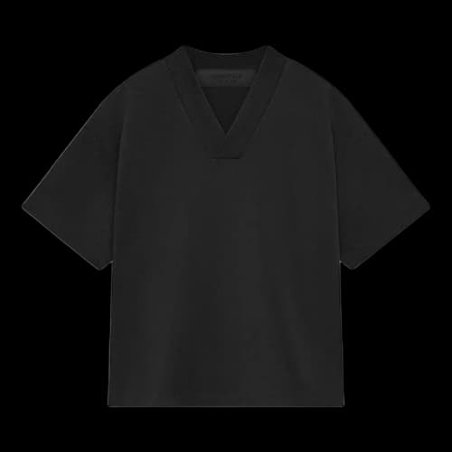 Fear of God Essentials Kids V Neck T-Shirt 'Jet Black'