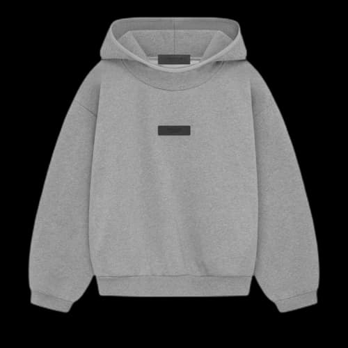 Fear of God Essentials Kids Hoodie 'Dark Heather Oatmeal'