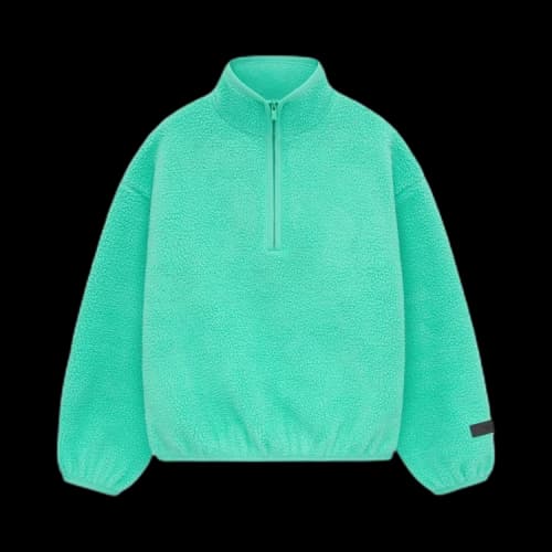 Fear of God Essentials Kids Polar Fleece Half Zip Mockneck 'Mint Leaf'