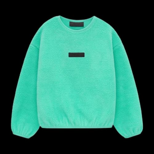 Fear of God Essentials Kids Polar Fleece Crewneck 'Mint Leaf'