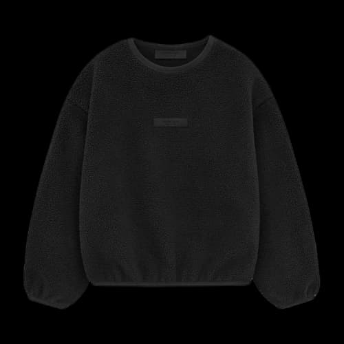 Fear of God Essentials Kids Polar Fleece Crewneck 'Jet Black'