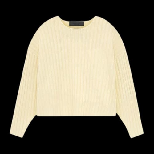 Fear of God Essentials Kids Raw Neck Sweater 'Garden Yellow'
