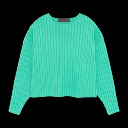 Fear of God Essentials Kids Raw Neck Sweater 'Mint Leaf'