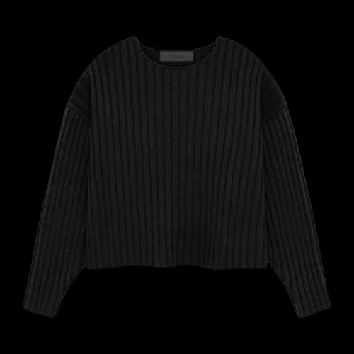 Fear of God Essentials Kids Raw neck Sweater 'Jet Black'
