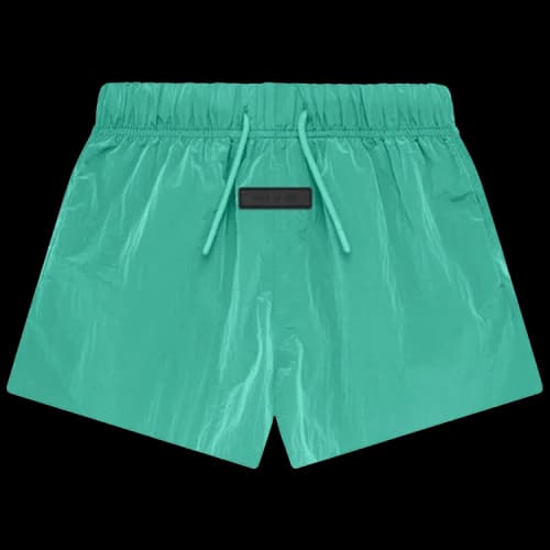 Fear of God Essentials Kids Crinkle Nylon Running Short 'Mint Leaf'