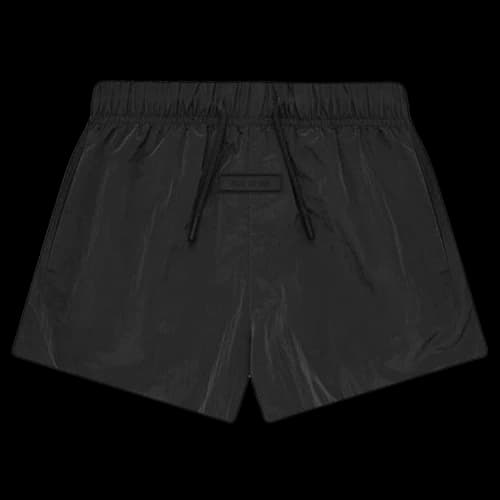 Fear of God Essentials Kids Crinkle Nylon Running Short 'Jet Black'