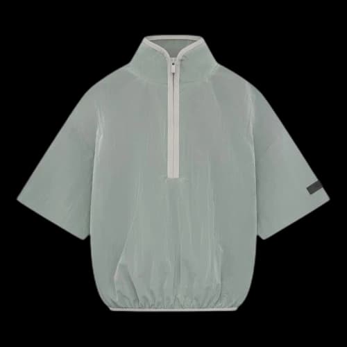 Fear of God Essentials Kids Half Zip Mockneck Shirt 'Seal'