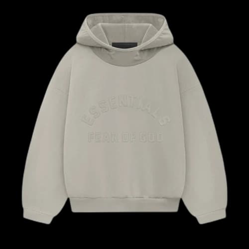 Fear of God Essentials Kids Nylon Fleece Hoodie 'Seal/Seal'