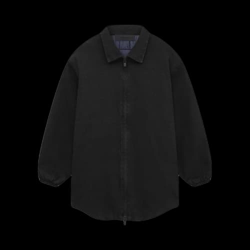 Fear of God Essentials Kids Denim Filled Shirt Jacket 'Overdye Black Denim'