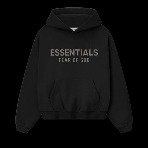 Fear of God Essentials Kids Fleece Hoodie Jet Black