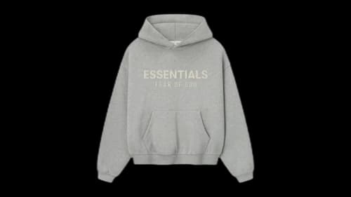 Fear of God Essentials Kids Fleece Hoodie Concrete Heather