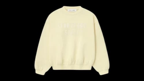 Fear of God Essentials Kids 90's Fleece Crewneck Garden Yellow
