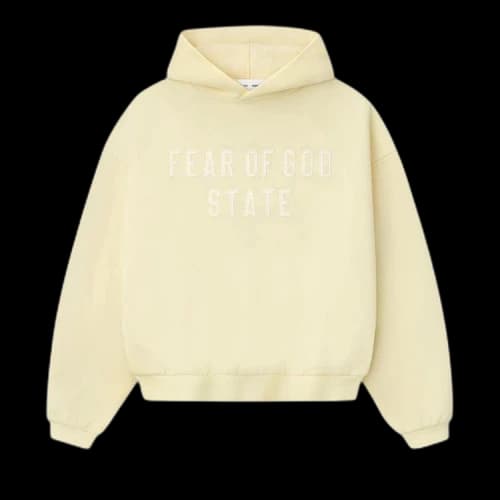 Fear of God Essentials Kids 90's Fleece Hoodie Garden Yellow