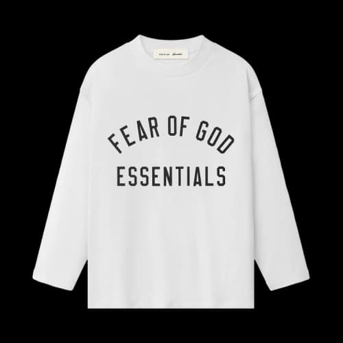 Fear of God Essentials Classic Long Sleeve Tee 'Bright White'