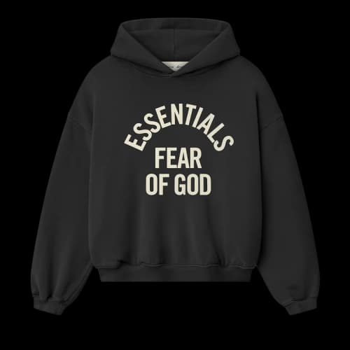 Fear of God Essentials Campus 90s Hoodie 'Faded Black'