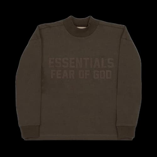 Fear of God Essentials Kids Long-Sleeve Tee 'Off Black'