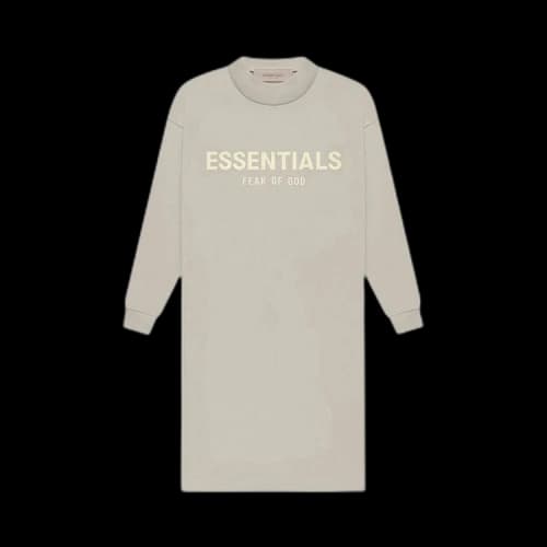 Fear of God Essentials Long-Sleeve Tee Dress 'Smoke'