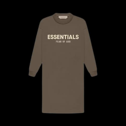Fear of God Essentials Kids Long-Sleeve Tee Dress 'Wood'