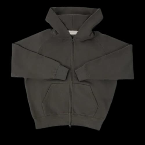 Fear of God Essentials Kids Fullzip Hoodie 'Off Black'