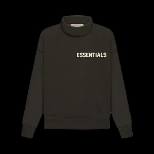 Fear of God Essentials Kids Long-Sleeve Mockneck 'Off Black'