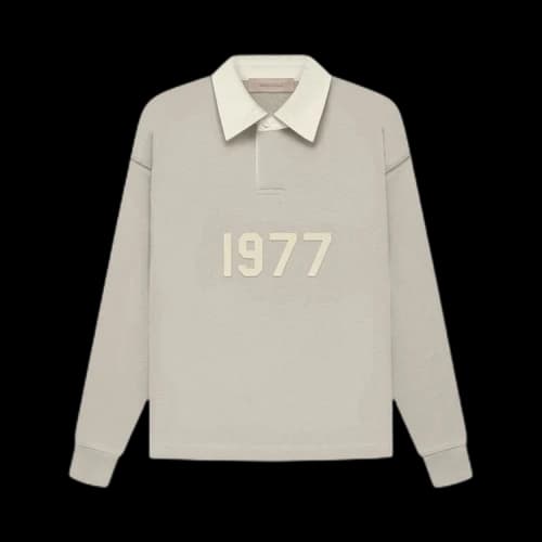 Fear of God Essentials Henley Rugby 'Smoke'