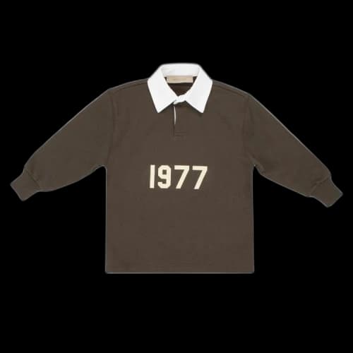 Fear of God Essentials Kids Henley Rugby 'Off Black'