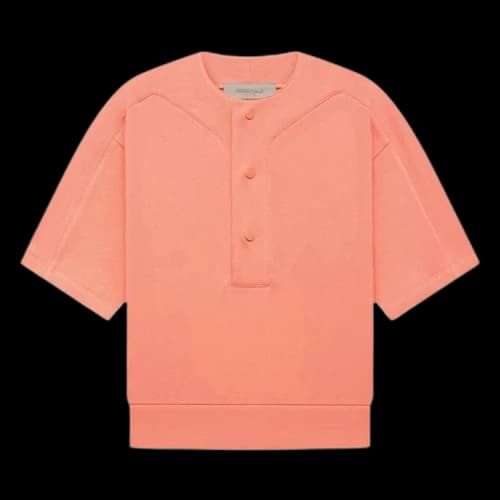 Fear of God Essentials Baseball Henley 'Coral'