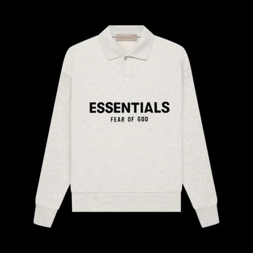 Fear of God Essentials Kids Long-Sleeve Polo 'Light Oatmeal'